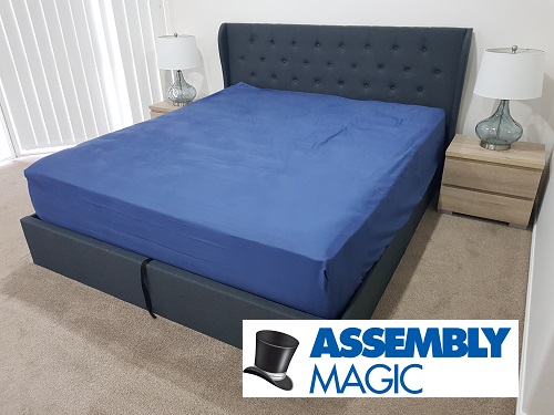 A complete bedroom set assembled by Ben from Assembly Magic.