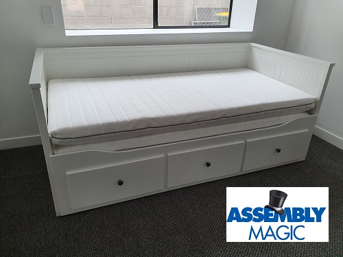 Day bed assembled by technician Ben.