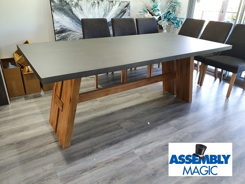 Complete dining suite assembled by Ben - Assembly Magic
