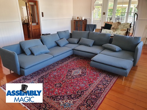 Living room furniture assembled by Assembly Magic.