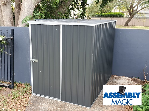 Small Green garden shed assembled by Ben - Assembly Magic