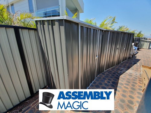 Several garden sheds assembled by Assembly Magic in Victoria Point