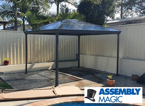Gazebo assembled by technician Shaun - Assembly Magic
