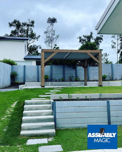 Large gazebo, assembled by Ben - Assembly Magic