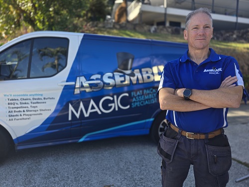 Technician - Robert, in front of his van.