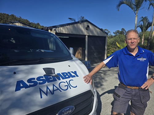 Technician - Robert, in front of his van.