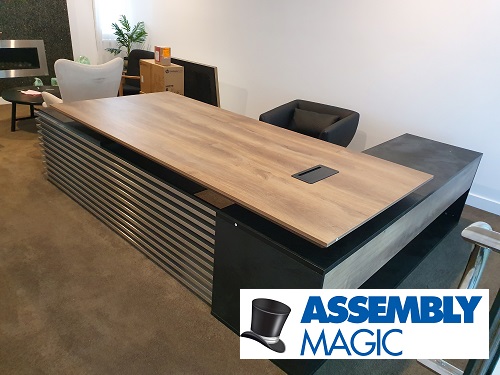 Large office desk assembled by Shaun - Assembly Magic
