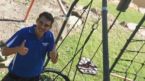 Technician - Shaun, with a Playground he assembled