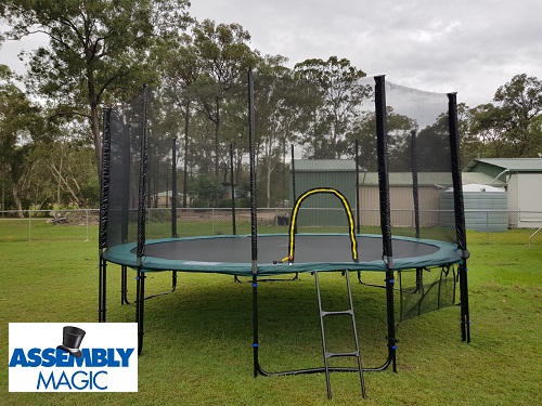 Large trampoline assembled by Shaun - Assembly Magic