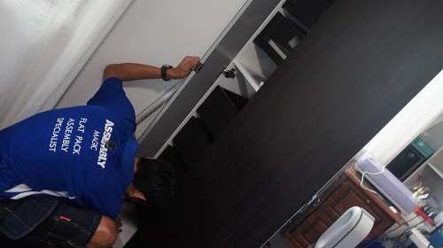 Technician - Shaun, assembling a wardrobe