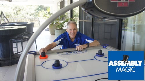 Air Hockey Table installed by Assembly Magic