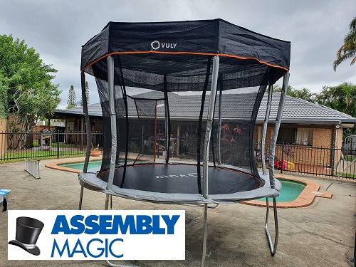 Trampoline assembled by your local assembly specialist Ben.