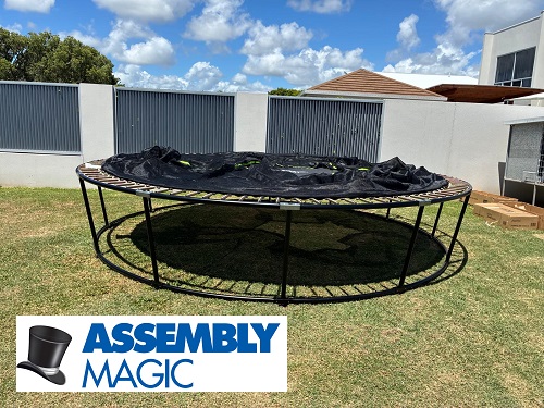 Extra large trampoline assembly by Shaun - Assembly Magic