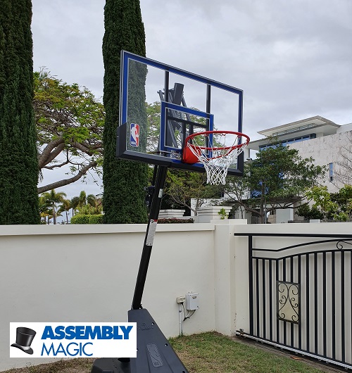 Large basketball hoop installed by Robert - Assembly Magic
