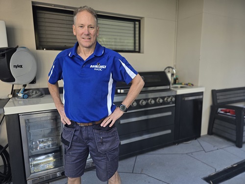A Large outdoor kitchen/BBQ installation technician Robert completed.