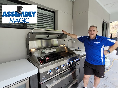 Large BBQ kitchen installed by Assembly Magic