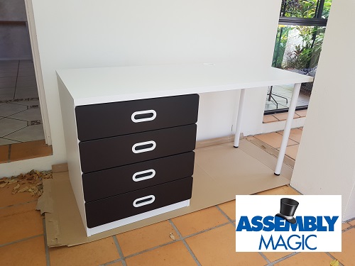 Desk assembled by flat pack specialist Ben