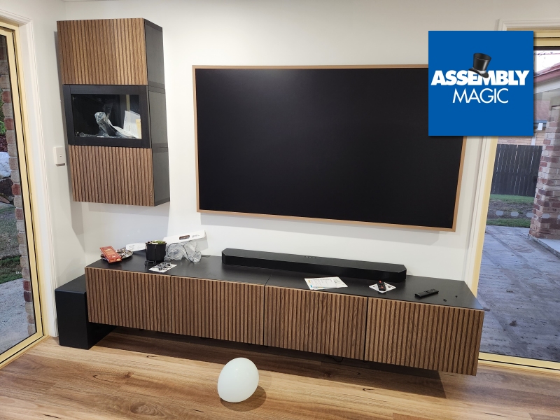 IKEA Besta Wall Mounted TV Cabinet and Assembly Magic Logo