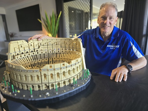 Robert with a Lego he assembled for a Bayswater customer