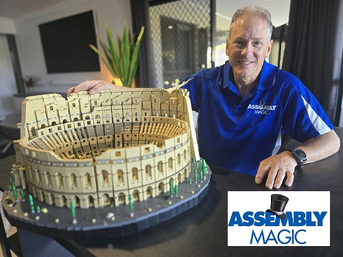Colosseum Lego assembled by Assembly Magic 