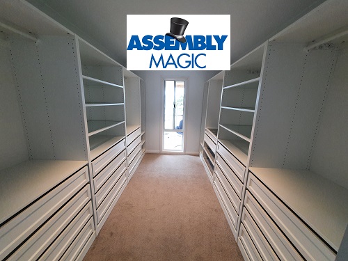 Wardrobes assembled by technician Ben.